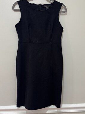 Attention Black Sheath Dress Sleeveless Zip Back XS